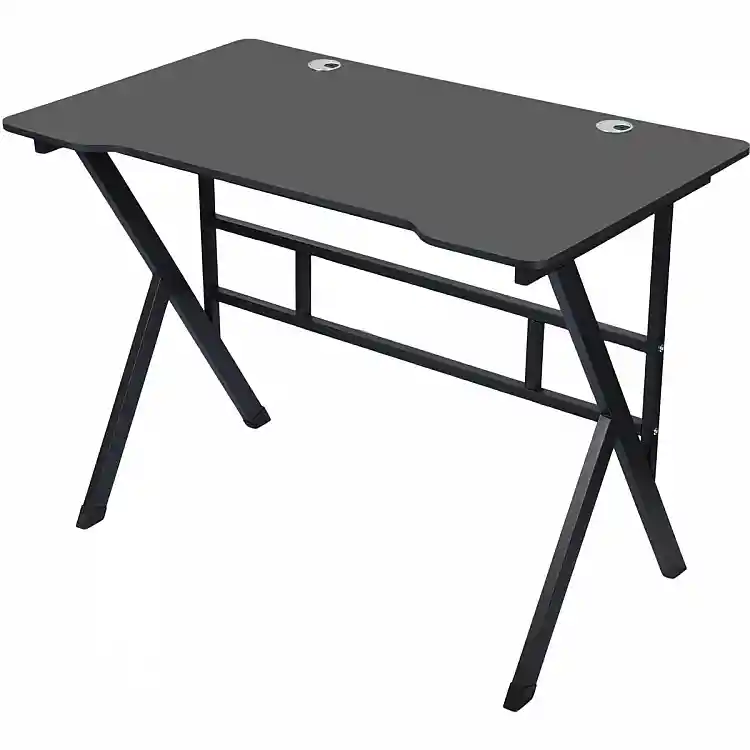 VenCore 2730-10002 - Gaming Desk 140x60x75cm Black - Μοντέρνο Γραφείο Gaming VenCore Μοριοσανίδας Carbon Fiber με Μεταλλικά Πόδια Μαύρο Μ140 x Π60 x Υ75cm