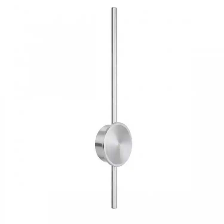 VenCore Axion Silver 6093-20096 - Μοντέρνο Επιτοίχιο Φωτιστικό Απλίκα LED 12W Ασημί Αλουμίνιο με Ρυθμιζόμενο CCT Λευκό - Ημέρας - Θερμό - Χειρισμός CCT μέσω Διακόπτη On-Off - Μ45.5 x Π11 x Υ5.5cm