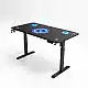VenCore 2730-10007 - Gaming Desk Adjustable 120x60x72-112cm Black - Μοντέρνο Γραφείο Ρυθμιζόμενου Ύψους με Λειτουργία Μνήμης Gaming VenCore Μοριοσανίδας Carbon Fiber με Μεταλλικά Πόδια Μαύρο Μ120 x Π60 x Υ72-112cm
