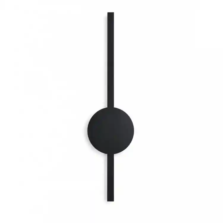 VenCore Axion Black 6093-20094 - Μοντέρνο Επιτοίχιο Φωτιστικό Απλίκα LED 12W Μαύρο Αλουμίνιο με Ρυθμιζόμενο CCT Λευκό - Ημέρας - Θερμό - Χειρισμός CCT μέσω Διακόπτη On-Off - Μ45.5 x Π11 x Υ5.5cm
