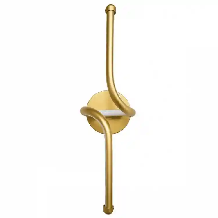 VenCore Aureon Gold 6093-20149 - Μοντέρνο Επιτοίχιο Φωτιστικό Απλίκα LED 12W Χρυσό Αλουμίνιο με Ρυθμιζόμενο CCT Λευκό - Ημέρας - Θερμό - Χειρισμός CCT μέσω Διακόπτη On-Off - Μ40 x Π11 x Υ14cm