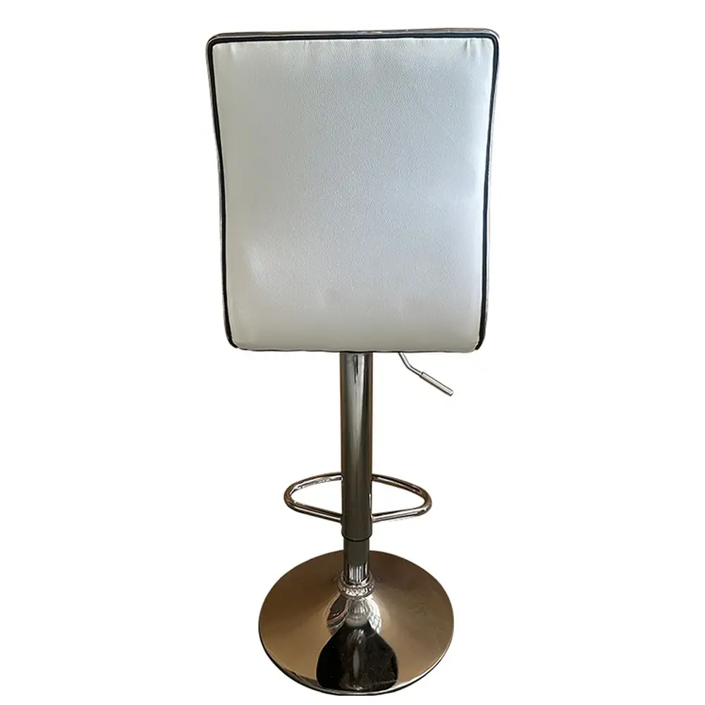 ArteLibre Σκαμπό Bar ArteLibre ENCANTA Λευκό/Χρώμιο PU/Μέταλλο 41x50x59/94-80/115cm - 14600200 - inde.gr