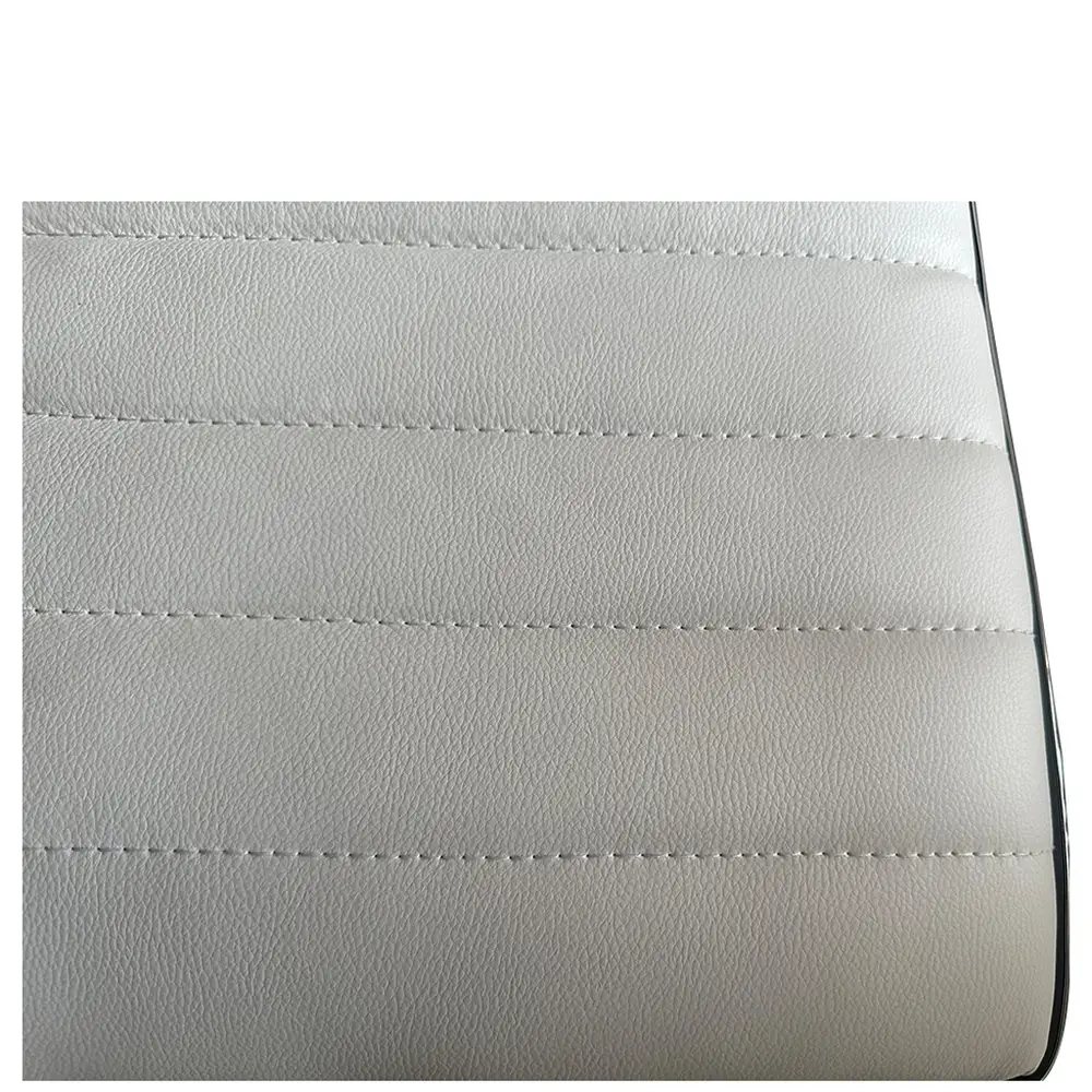 ArteLibre Σκαμπό Bar ArteLibre ENCANTA Λευκό/Χρώμιο PU/Μέταλλο 41x50x59/94-80/115cm - 14600200 - inde.gr