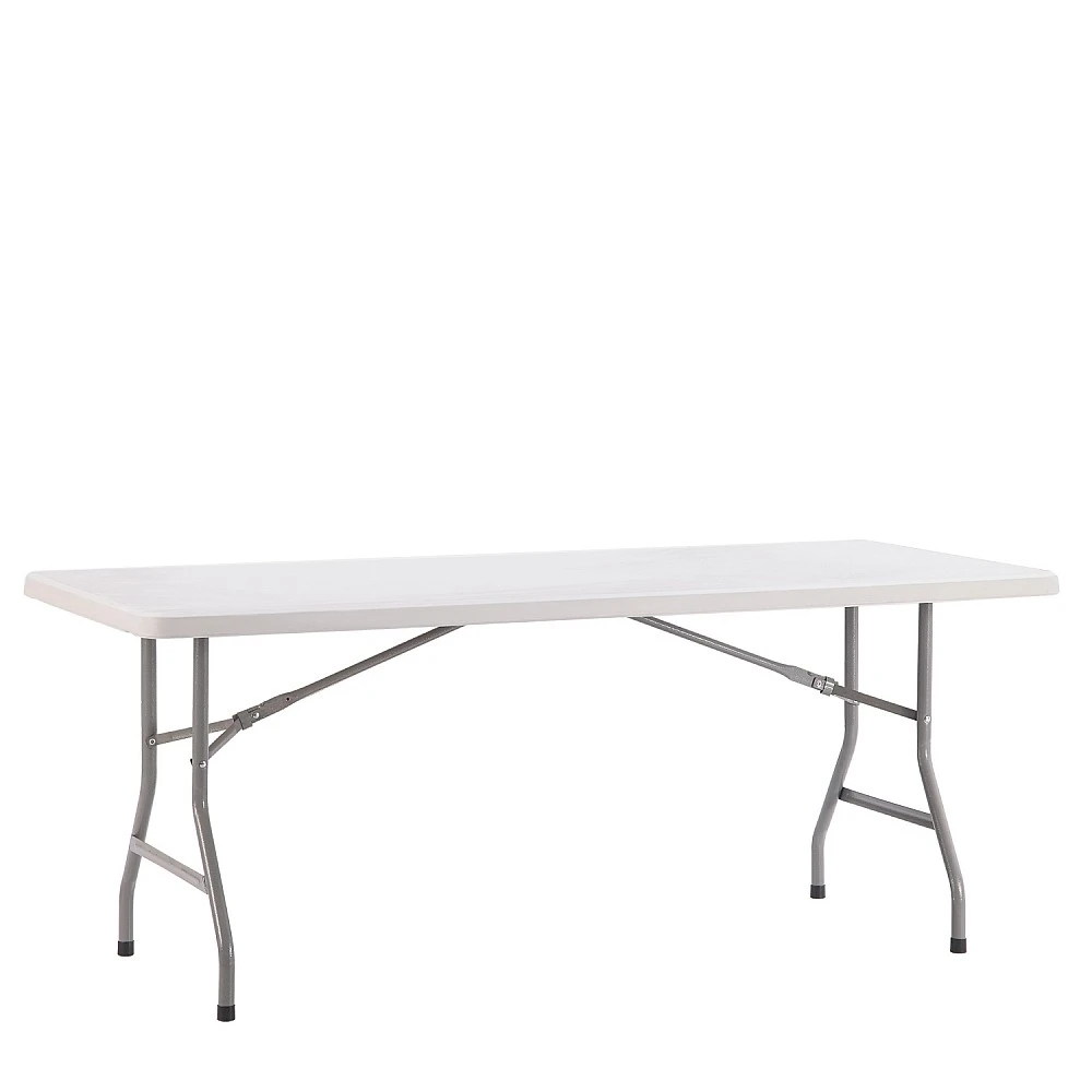 ArteLibre Τραπέζι Catering ArteLibre POPLAR Πτυσσόμενο (Όχι Βαλίτσα) Λευκό/Γκρι HDPE/Μέταλλο 180x75x74cm - 14980002 - inde.gr