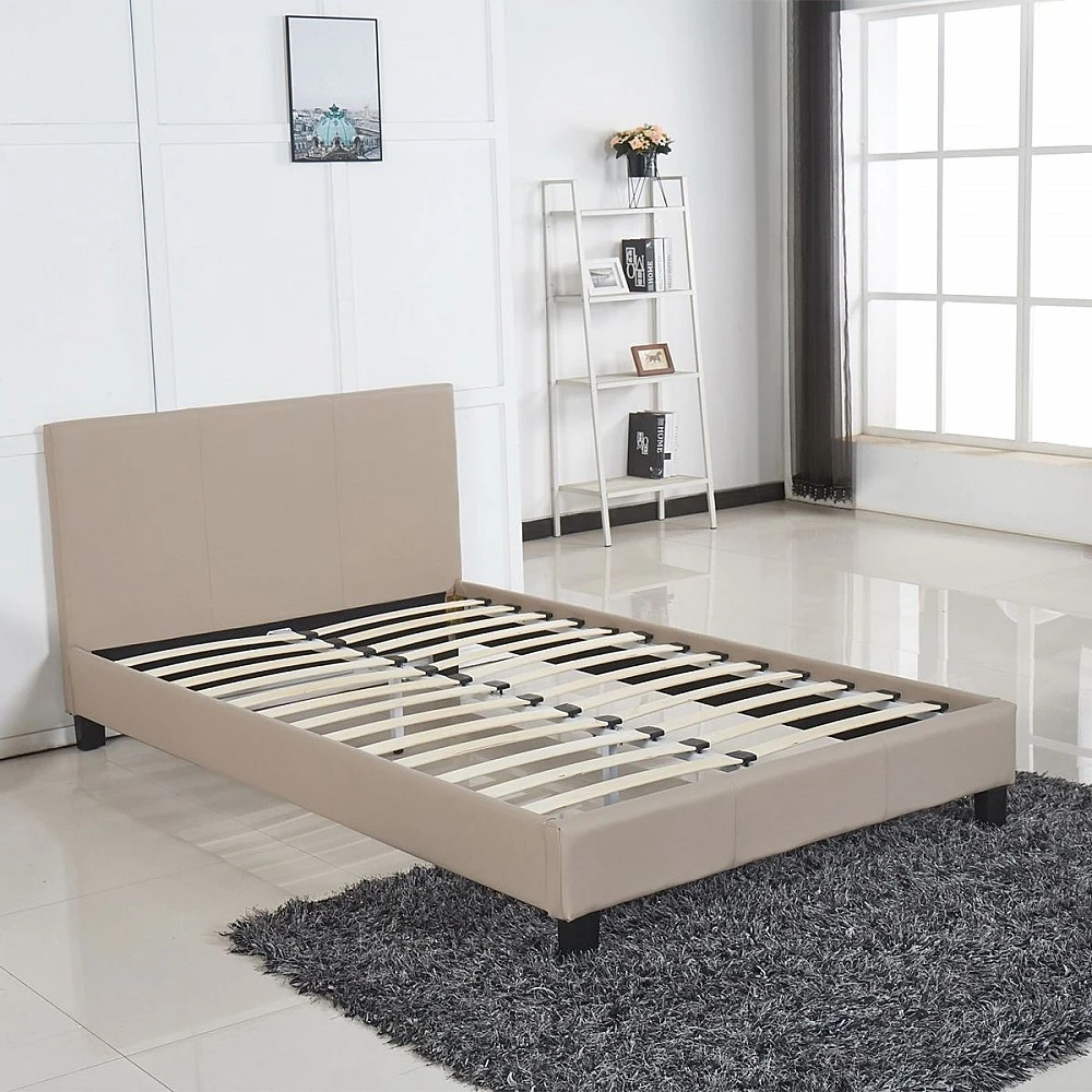 ArteLibre Κρεβάτι ArteLibre AZALEA Capuccino PU 213x131x88cm (Στρώμα 120x200cm) - 14320002 - inde.gr ArteLibre Κρεβάτι ArteLibre AZALEA Capuccino PU 213x131x88cm (Στρώμα 120x200cm) - 14320002 - inde.gr
