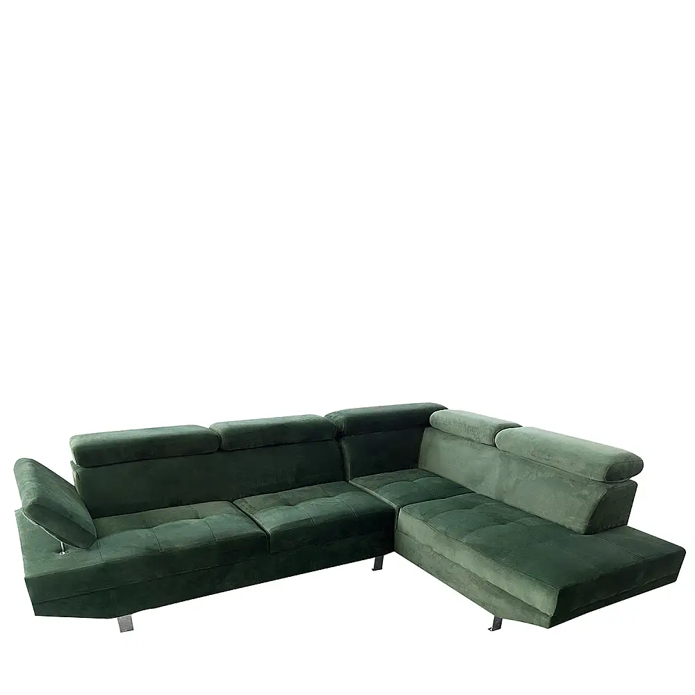 ArteLibre Καναπές Γωνιακός ArteLibre OZMA Πράσινο Ύφασμα 254x160x70cm - 14290038 - inde.gr