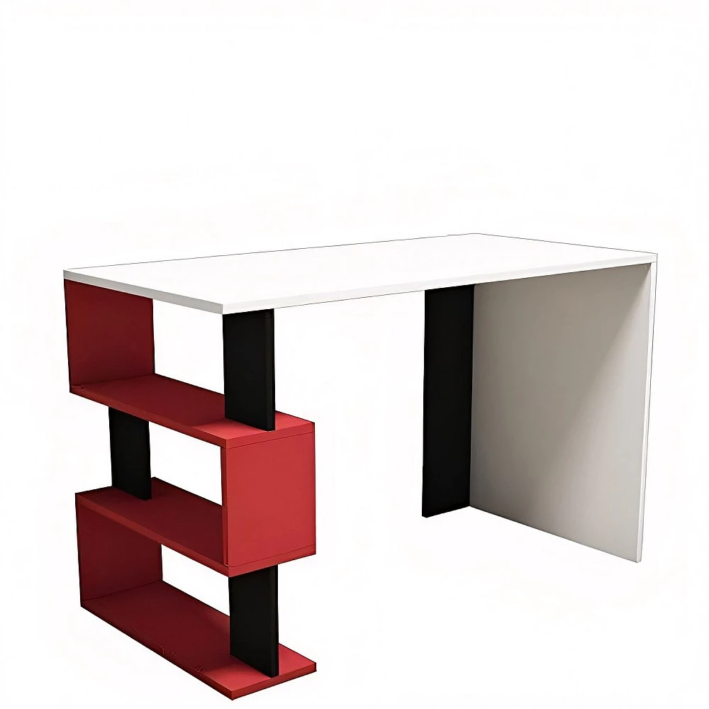 ArteLibre Γραφείο ArteLibre AIGINA Λευκό/Κόκκινο/Μαύρο 120x60x75cm - 14410002 - inde.gr
