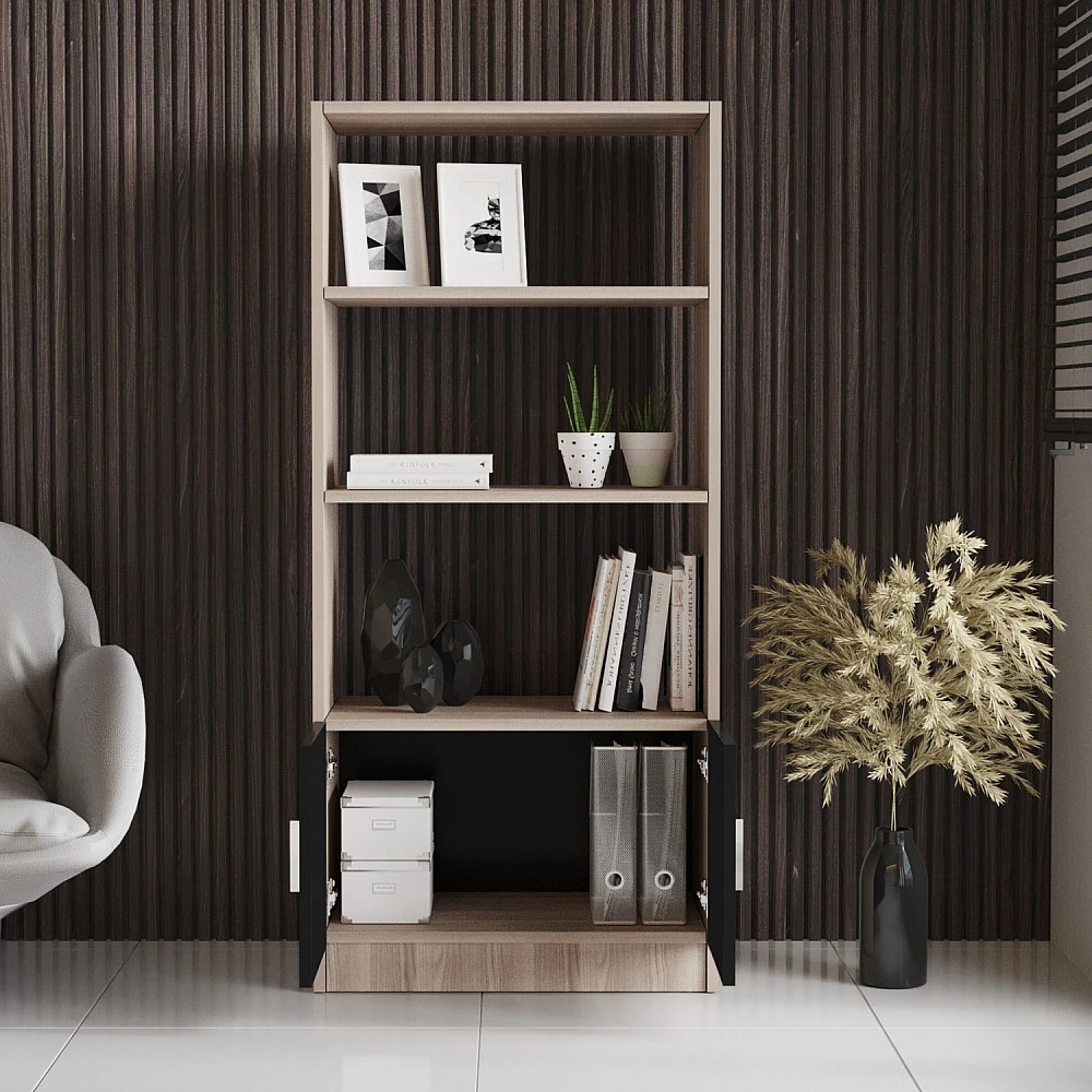 ArteLibre Βιβλιοθήκη ArteLibre EDGWARE Οξιά/Μαύρο Μοριοσανίδα 63.6x37.6x140cm - 15350131 - inde.gr ArteLibre Βιβλιοθήκη ArteLibre EDGWARE Οξιά/Μαύρο Μοριοσανίδα 63.6x37.6x140cm - 15350131 - inde.gr