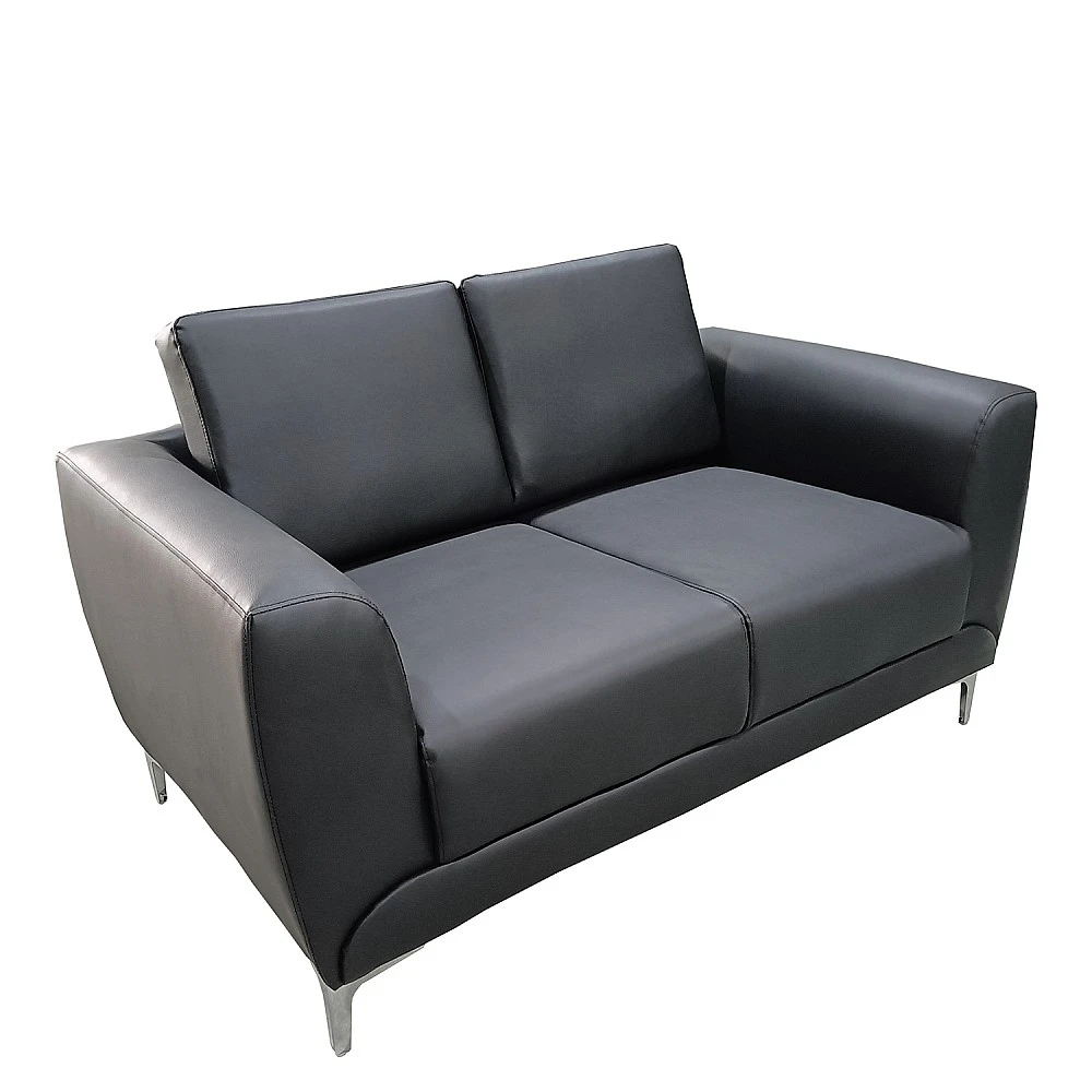 ArteLibre Καναπές Διθέσιος ArteLibre ELFRIC Μαύρο PU 142x81x81cm - 14290047 - inde.gr