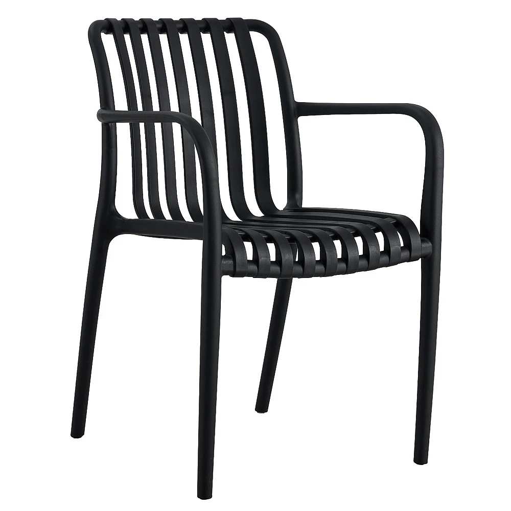 ArteLibre Πολυθρόνα Κήπου ArteLibre TAHITI Μαύρο PP 58x56x81cm - 15300002 - inde.gr