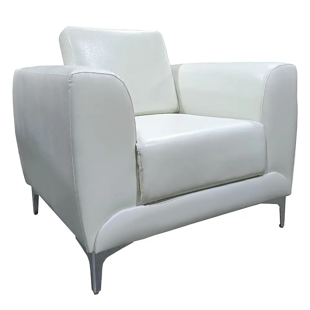 ArteLibre Πολυθρόνα ArteLibre ELFRIC Λευκό PU 89x81x81cm - 14290050 - inde.gr