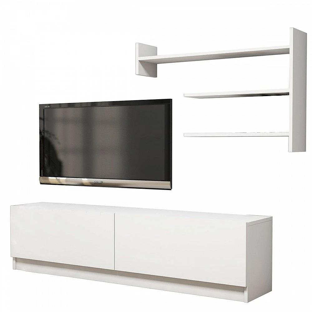 ArteLibre Σύνθετο ArteLibre ALPHA Λευκό 160x32x40cm - 14410011 - inde.gr