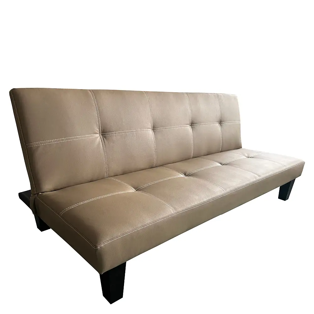 ArteLibre Καναπές Κρεβάτι Τριθέσιος ArteLibre ERYNDOR Ανοιχτό Καφέ PU 186x90x82cm - 14290052 - inde.gr