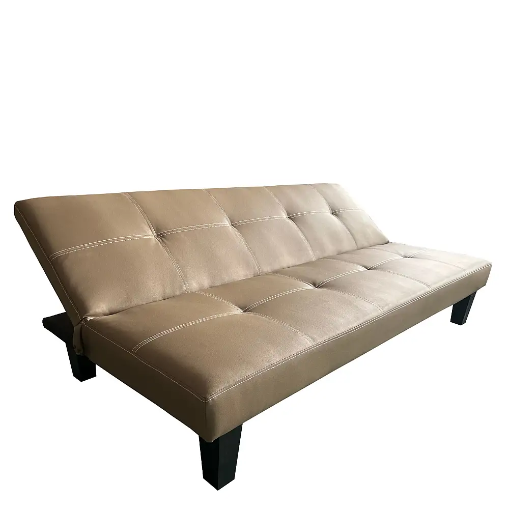 ArteLibre Καναπές Κρεβάτι Τριθέσιος ArteLibre ERYNDOR Ανοιχτό Καφέ PU 186x90x82cm - 14290052 - inde.gr