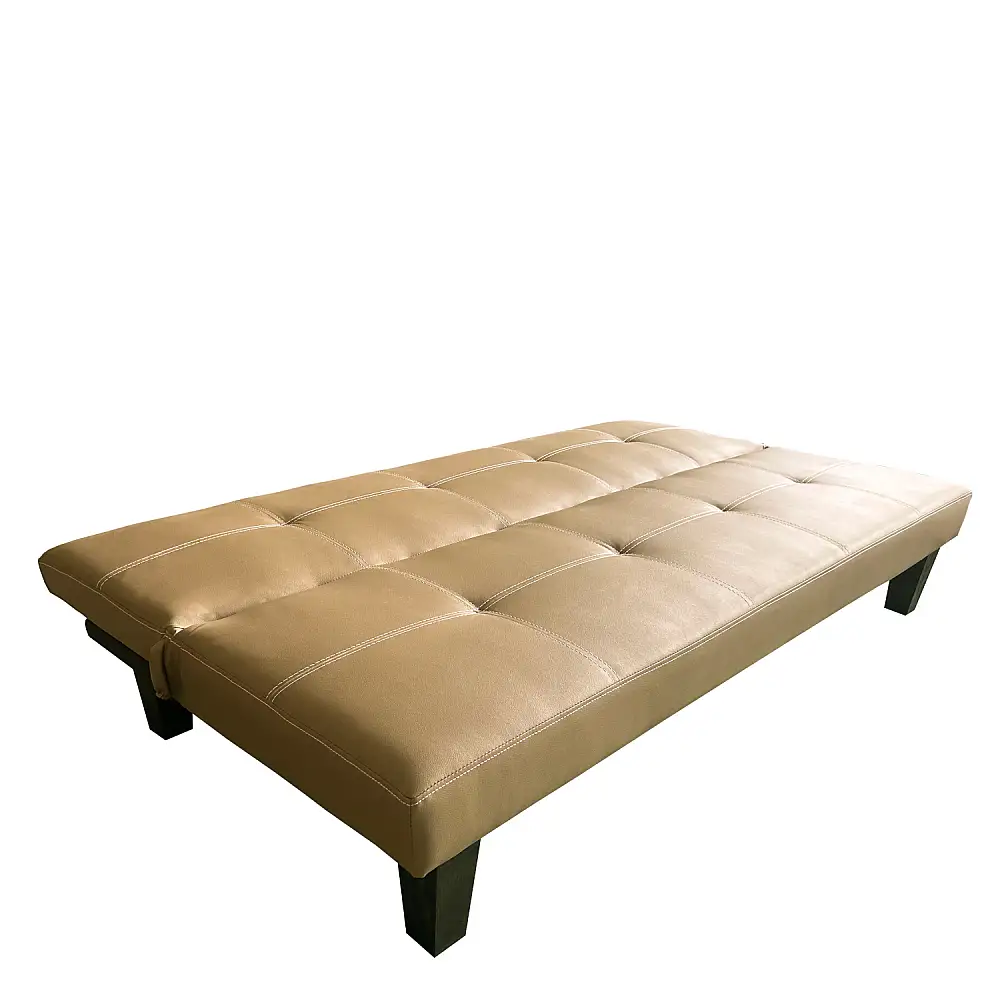 ArteLibre Καναπές Κρεβάτι Τριθέσιος ArteLibre ERYNDOR Ανοιχτό Καφέ PU 186x90x82cm - 14290052 - inde.gr