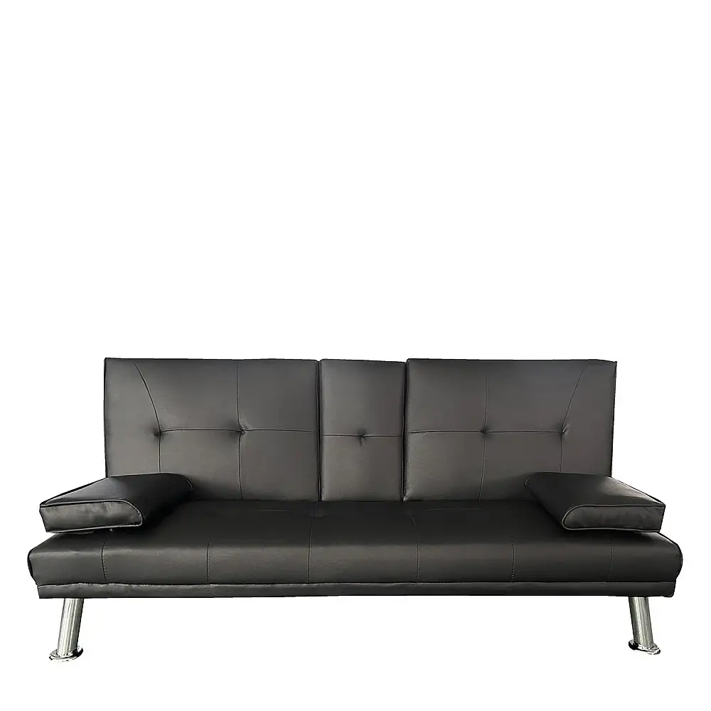 ArteLibre Καναπές Κρεβάτι Τριθέσιος ArteLibre ALFRED Μαύρο PU 164x76.5x79cm - 14290053 - inde.gr