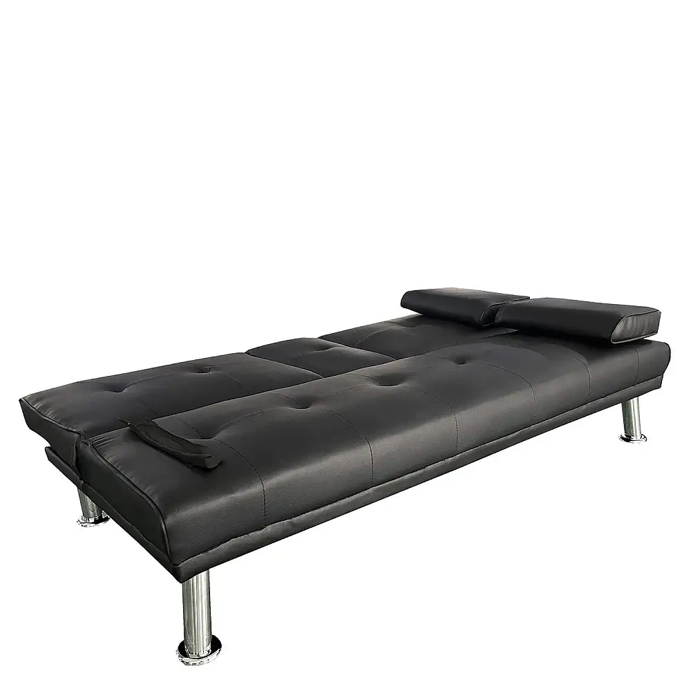 ArteLibre Καναπές Κρεβάτι Τριθέσιος ArteLibre ALFRED Μαύρο PU 164x76.5x79cm - 14290053 - inde.gr