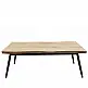 ArteLibre Τραπεζάκι Σαλονιού ArteLibre ALMADA Φυσικό/Μαύρο Μοριοσανίδα/Μέταλλο 120x60x45cm - 14330040 - inde.gr