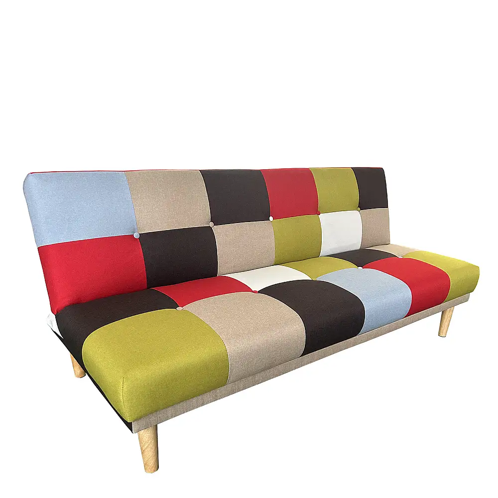 ArteLibre Καναπές Κρεβάτι Τριθέσιος ArteLibre SELKIE Πολύχρωμο Ύφασμα 180x80x75cm - 14290054 - inde.gr