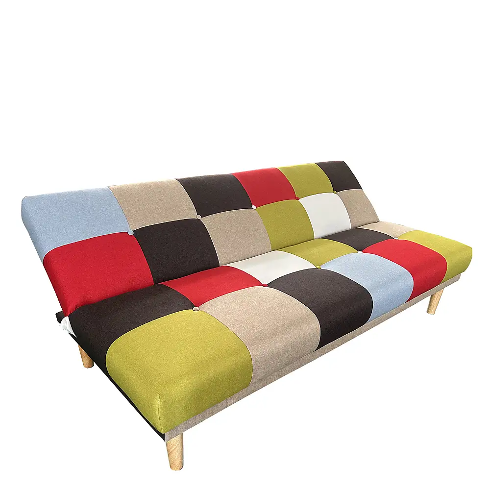 ArteLibre Καναπές Κρεβάτι Τριθέσιος ArteLibre SELKIE Πολύχρωμο Ύφασμα 180x80x75cm - 14290054 - inde.gr