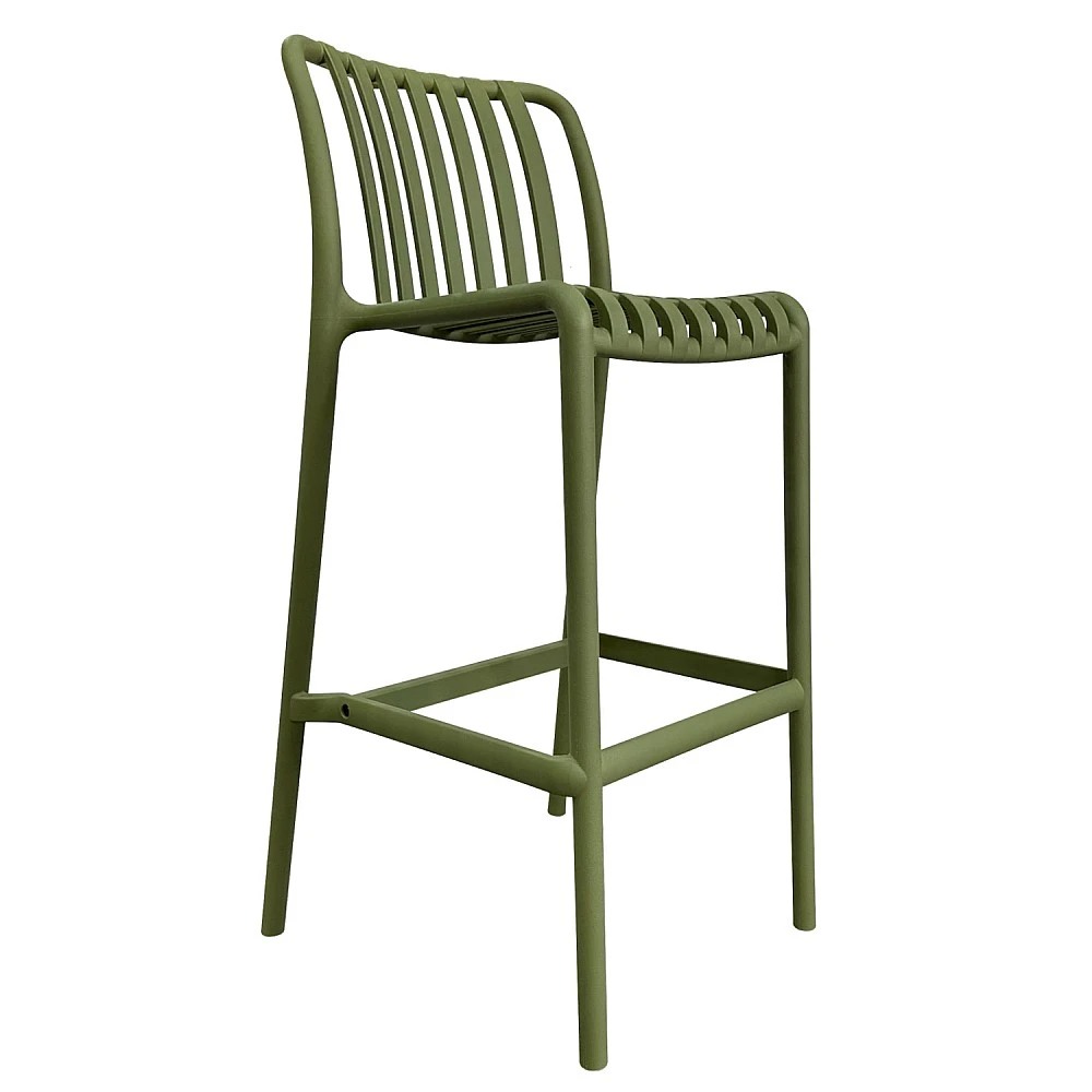 ArteLibre Σκαμπό Bar ArteLibre TAHITI Πράσινο PP 47x38x102cm - 15300008 - inde.gr