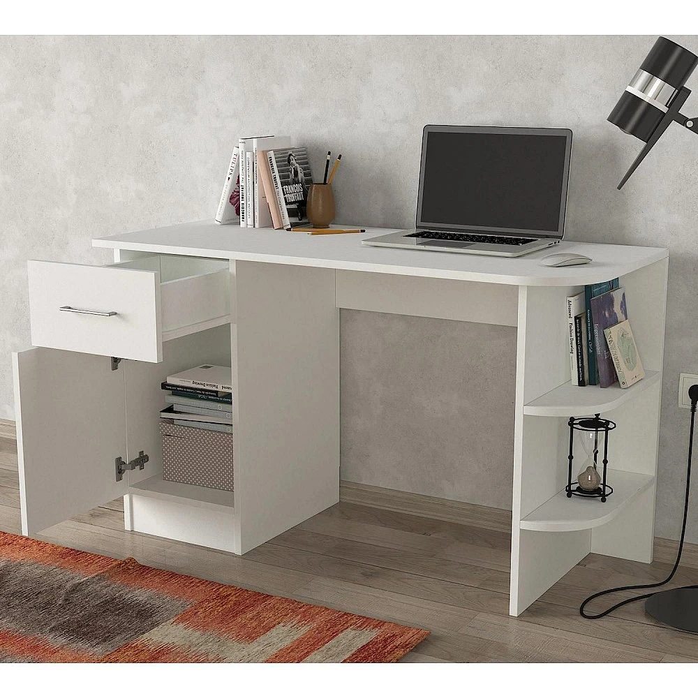 ArteLibre Γραφείο ArteLibre Gavdos Λευκό 120x52x75cm - 14410019 - inde.gr ArteLibre Γραφείο ArteLibre Gavdos Λευκό 120x52x75cm - 14410019 - inde.gr
