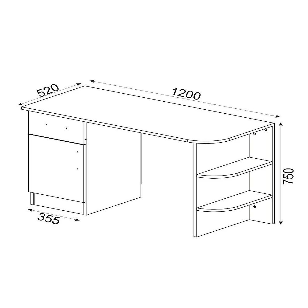 ArteLibre Γραφείο ArteLibre Gavdos Λευκό 120x52x75cm - 14410019 - inde.gr ArteLibre Γραφείο ArteLibre Gavdos Λευκό 120x52x75cm - 14410019 - inde.gr