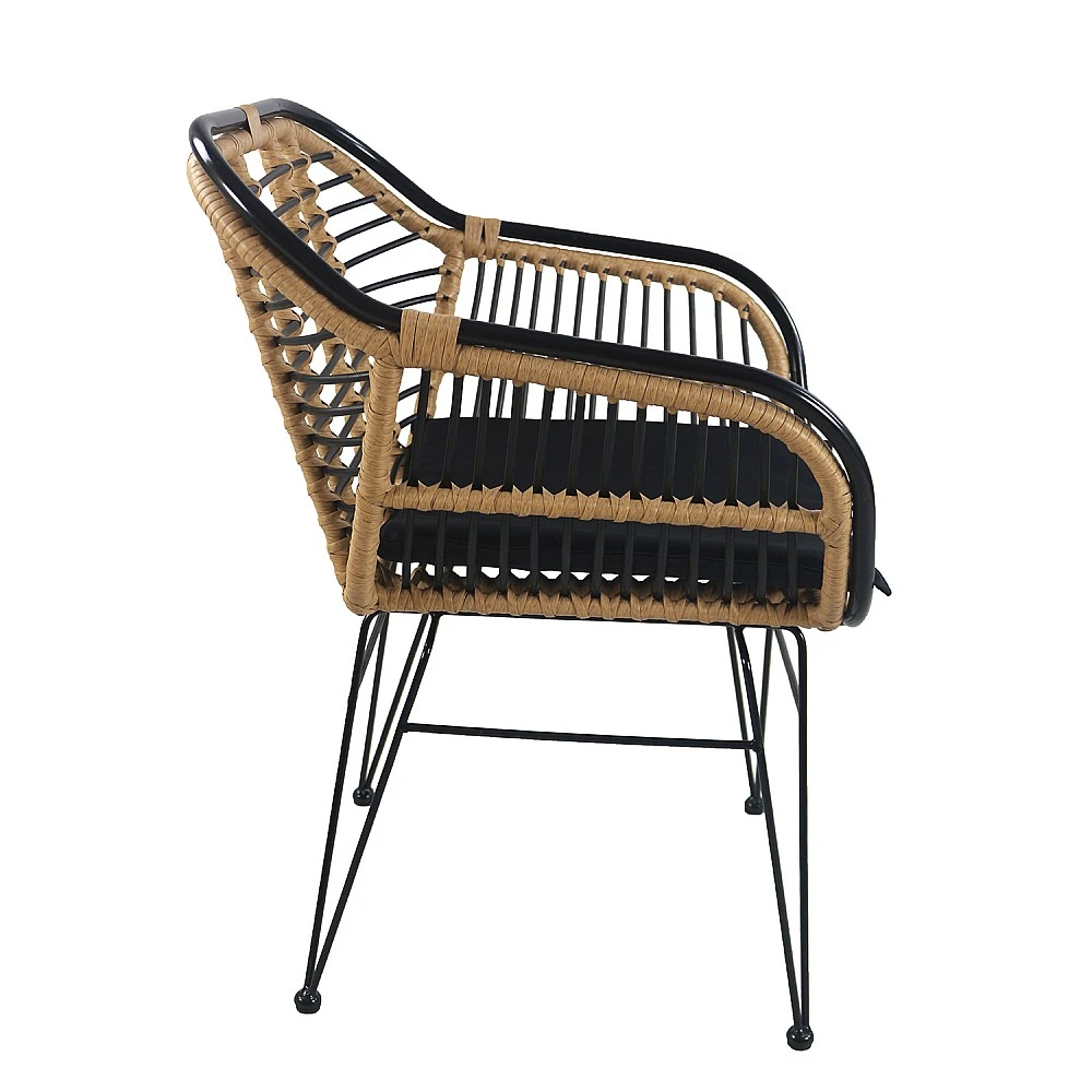 ArteLibre Καρέκλα Κήπου ArteLibre ATINIUS Φυσικό/Μαύρο Μέταλλο/Rattan 58x62x82cm - 14510052 - inde.gr ArteLibre Καρέκλα Κήπου ArteLibre ATINIUS Φυσικό/Μαύρο Μέταλλο/Rattan 58x62x82cm - 14510052 - inde.gr