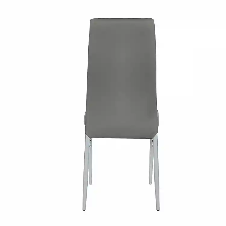 ArteLibre Καρέκλα ArteLibre ROSE Σκούρο Γκρι PVC 53x39x96cm - 14320016 - inde.gr
