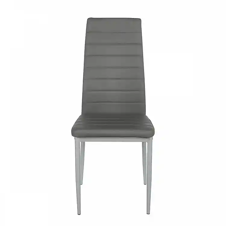 ArteLibre Καρέκλα ArteLibre ROSE Σκούρο Γκρι PVC 53x39x96cm - 14320016 - inde.gr