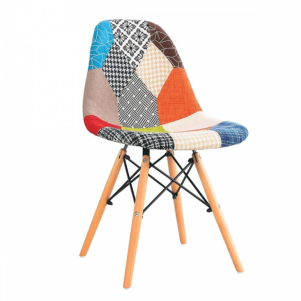 ArteLibre Καρέκλα ArteLibre KEET Patchwork Ύφασμα/Ξύλο 47x53x82cm - 14600009 - inde.gr