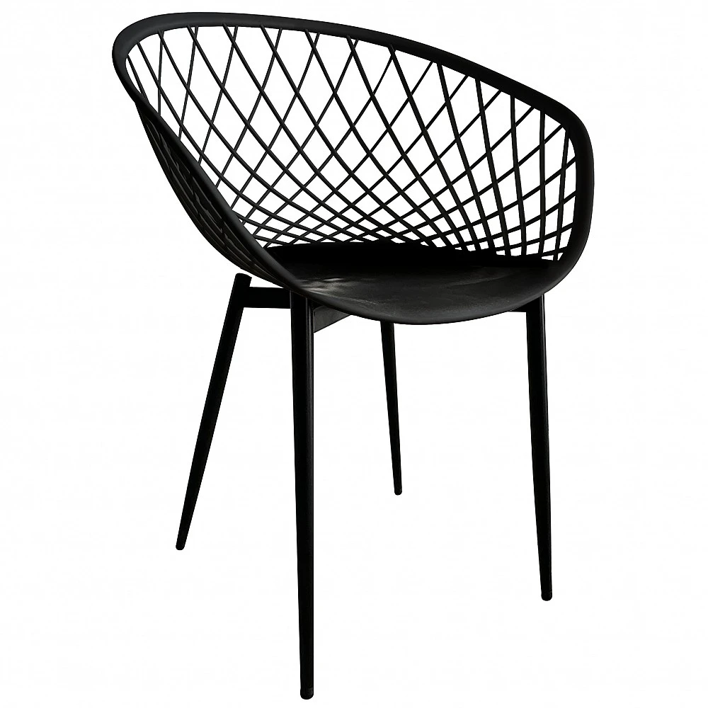ArteLibre Καρέκλα Κήπου ArteLibre BALI Μαύρο PP/Μέταλλο 62x42x82cm - 15300018 - inde.gr