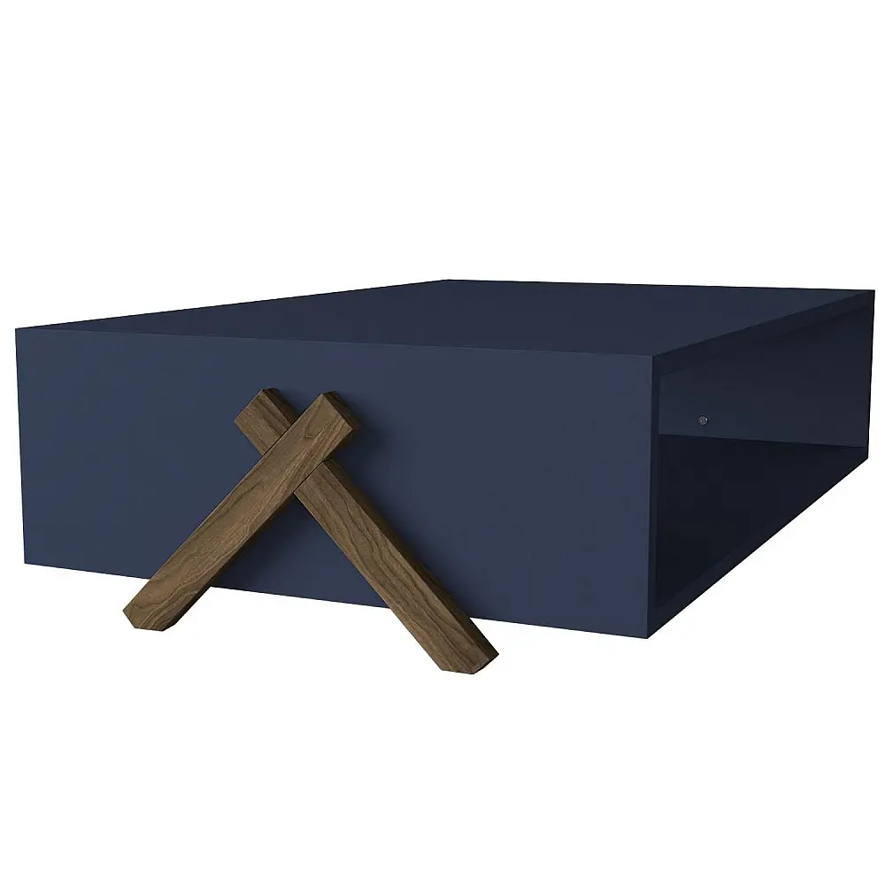 ArteLibre Τραπεζάκι Σαλονιού ArteLibre KOS Μπλε 98x60x26cm - 14410037 - inde.gr