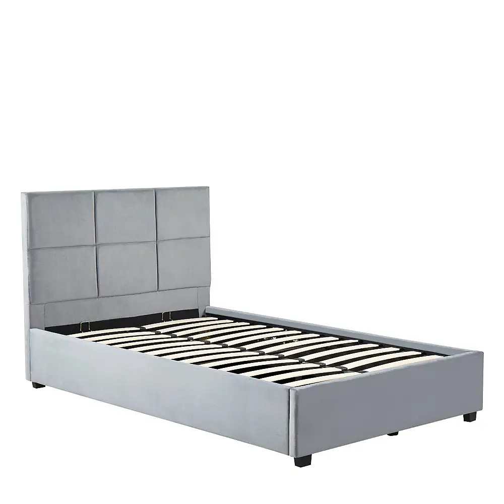 ArteLibre Κρεβάτι Μονό ArteLibre CLOUDREST Γκρι Ύφασμα 214x127.5x109cm (Στρώμα 120x200cm) - 14920011 - inde.gr