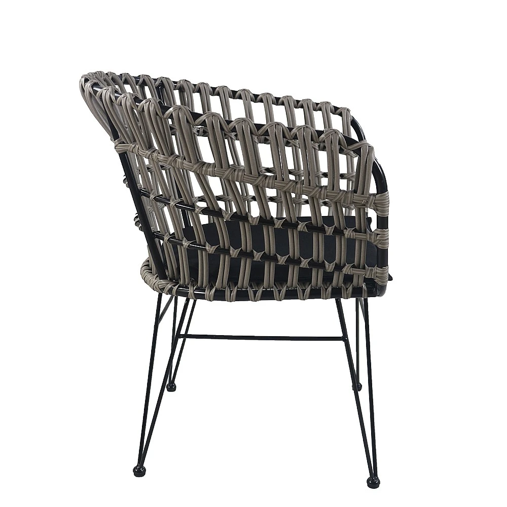 ArteLibre Καρέκλα Κήπου ArteLibre ATRIUS Γκρι/Μαύρο Μέταλλο/Rattan 61x57x80cm - 14510053 - inde.gr ArteLibre Καρέκλα Κήπου ArteLibre ATRIUS Γκρι/Μαύρο Μέταλλο/Rattan 61x57x80cm - 14510053 - inde.gr