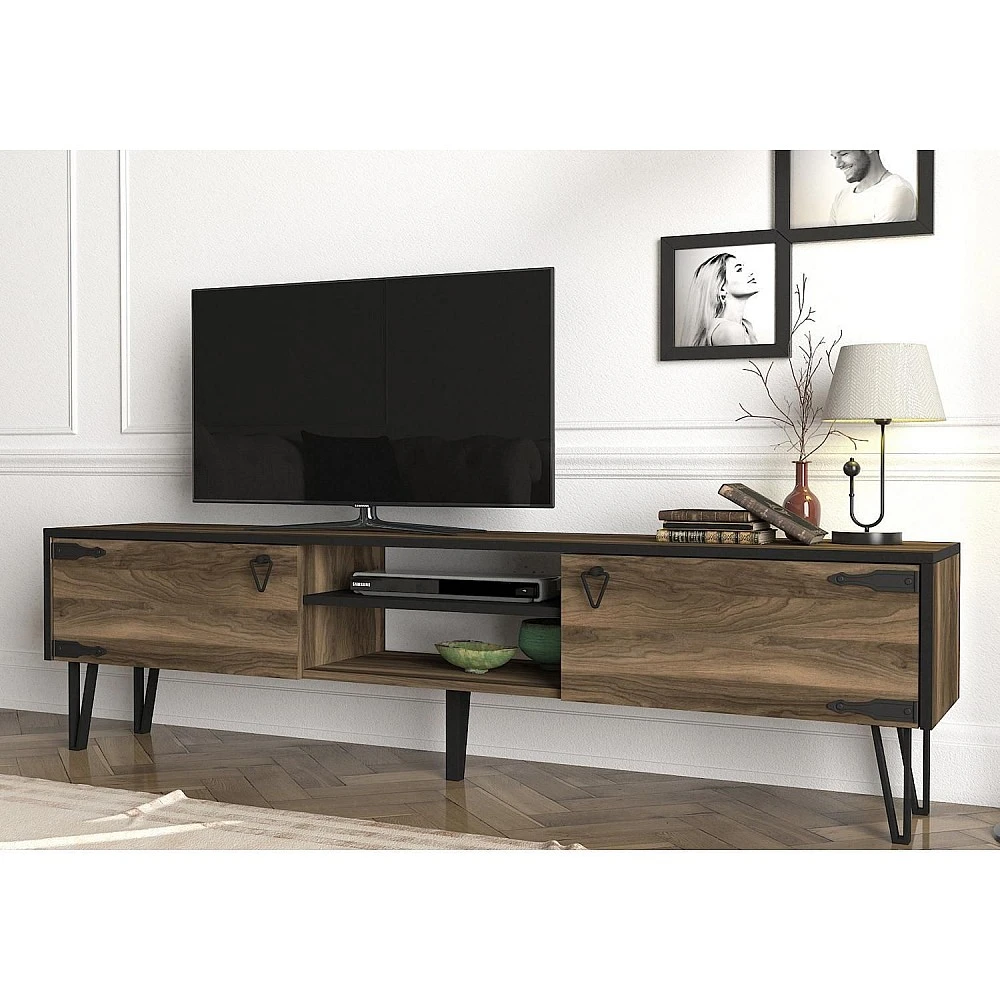 ArteLibre Έπιπλο Τηλεόρασης ArteLibre Thira Σκούρο Καφέ 180x30x49cm - 14410045 - inde.gr