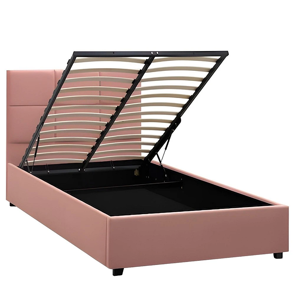 ArteLibre Κρεβάτι Μονό ArteLibre CLOUDREST Σάπιο Μήλο Ύφασμα 214x127.5x109cm (Στρώμα 120x200cm) - 14920012 - inde.gr