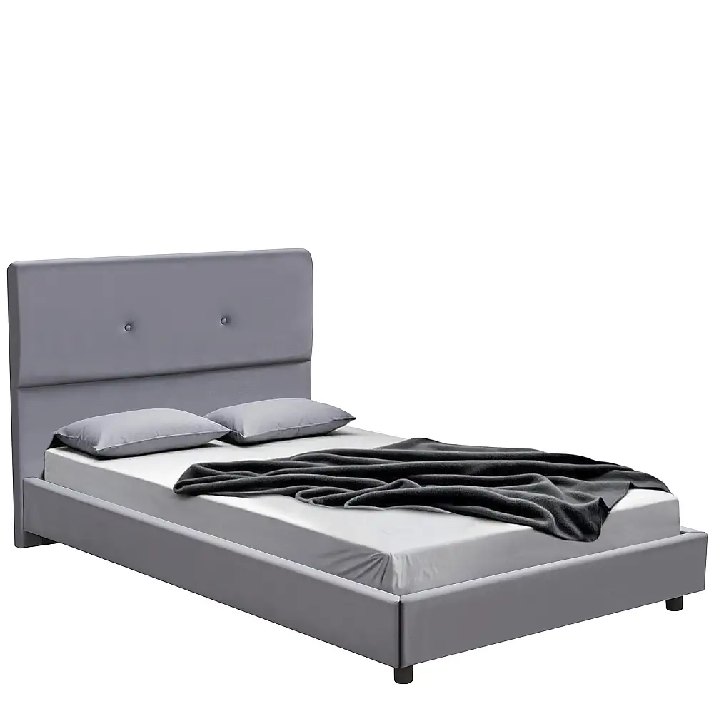 ArteLibre Κρεβάτι Ημίδιπλο ArteLibre TAMAHAWK Γκρι Ύφασμα Για Στρώμα 120x200cm - 14920019 - inde.gr