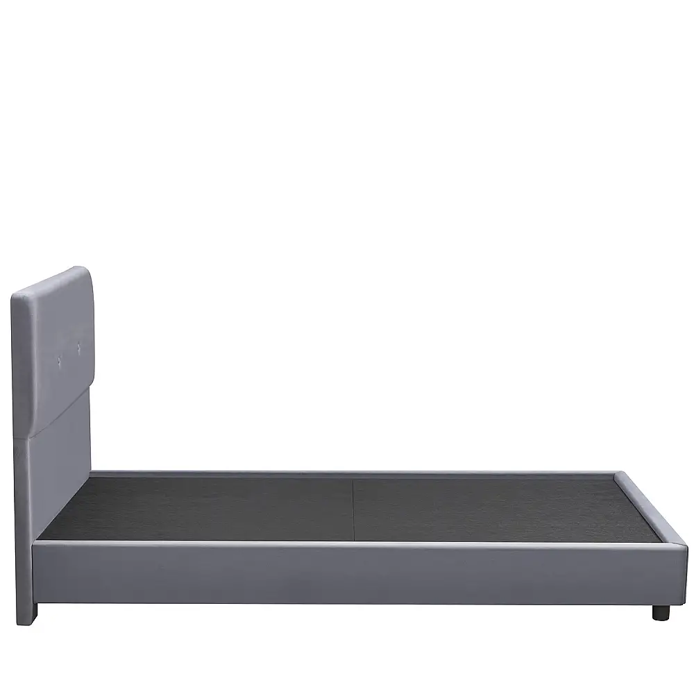 ArteLibre Κρεβάτι Ημίδιπλο ArteLibre TAMAHAWK Γκρι Ύφασμα Για Στρώμα 120x200cm - 14920019 - inde.gr