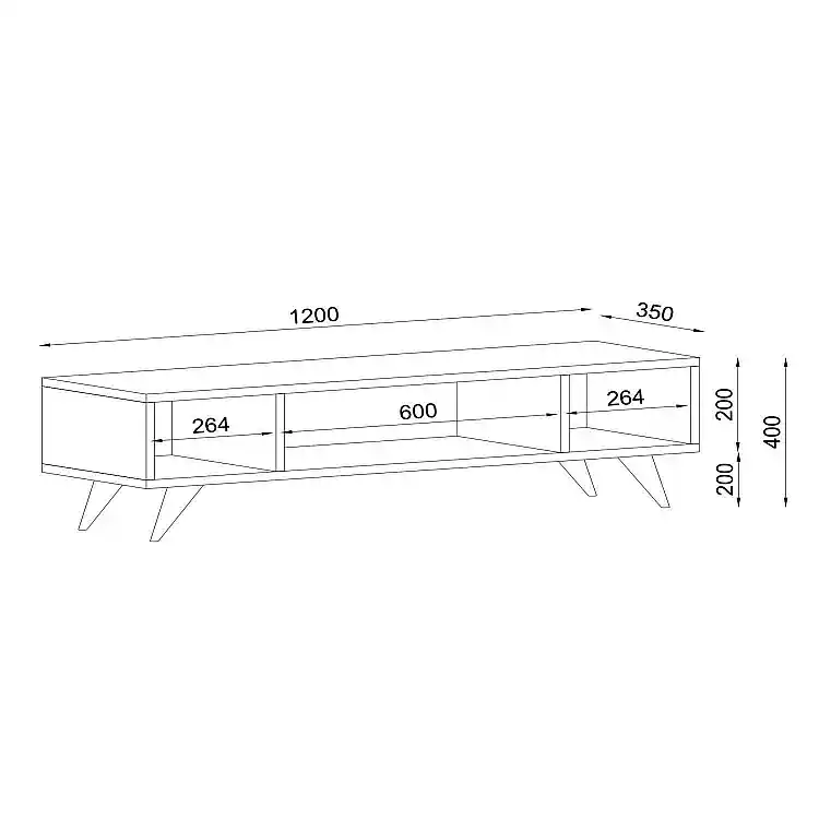 ArteLibre Έπιπλο Τηλεόρασης ArteLibre Samos Λευκό 120x35x40cm - 14410049 - inde.gr