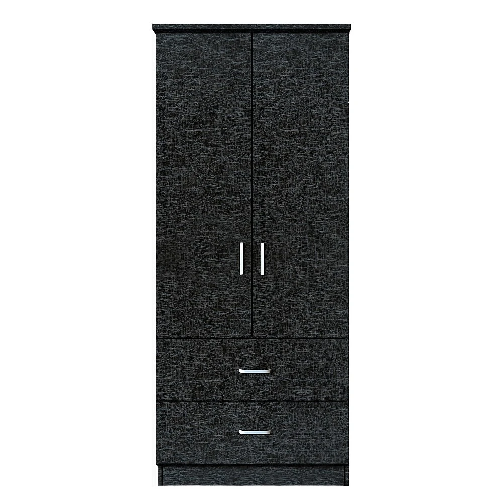 ArteLibre Ντουλάπα ArteLibre SWALLOWTAIL Μαύρο Μοριοσανίδα 80x50x180cm - 14370214 - inde.gr