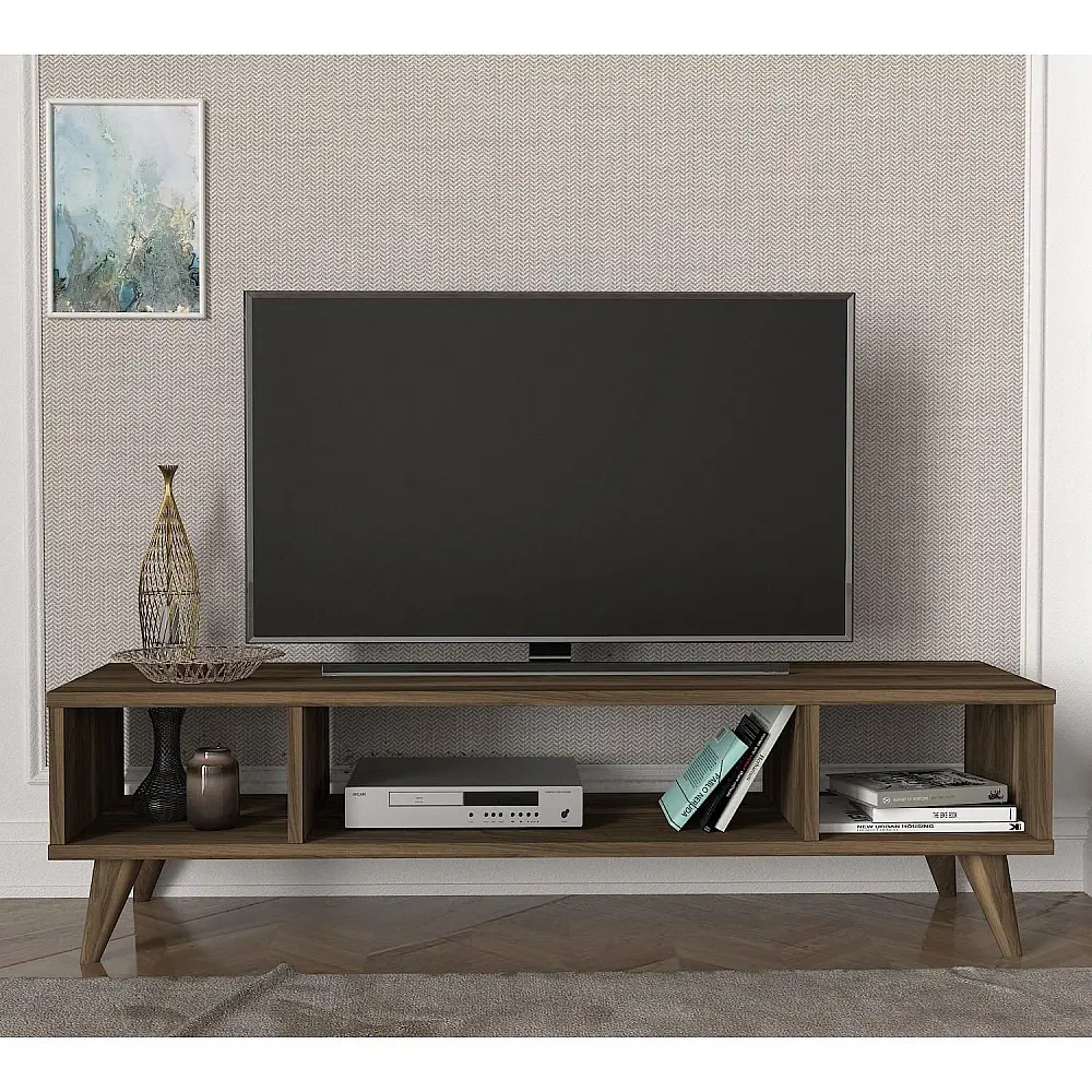 ArteLibre Έπιπλο Τηλεόρασης ArteLibre Samos Σκούρο Καφέ 120x35x40cm - 14410050 - inde.gr