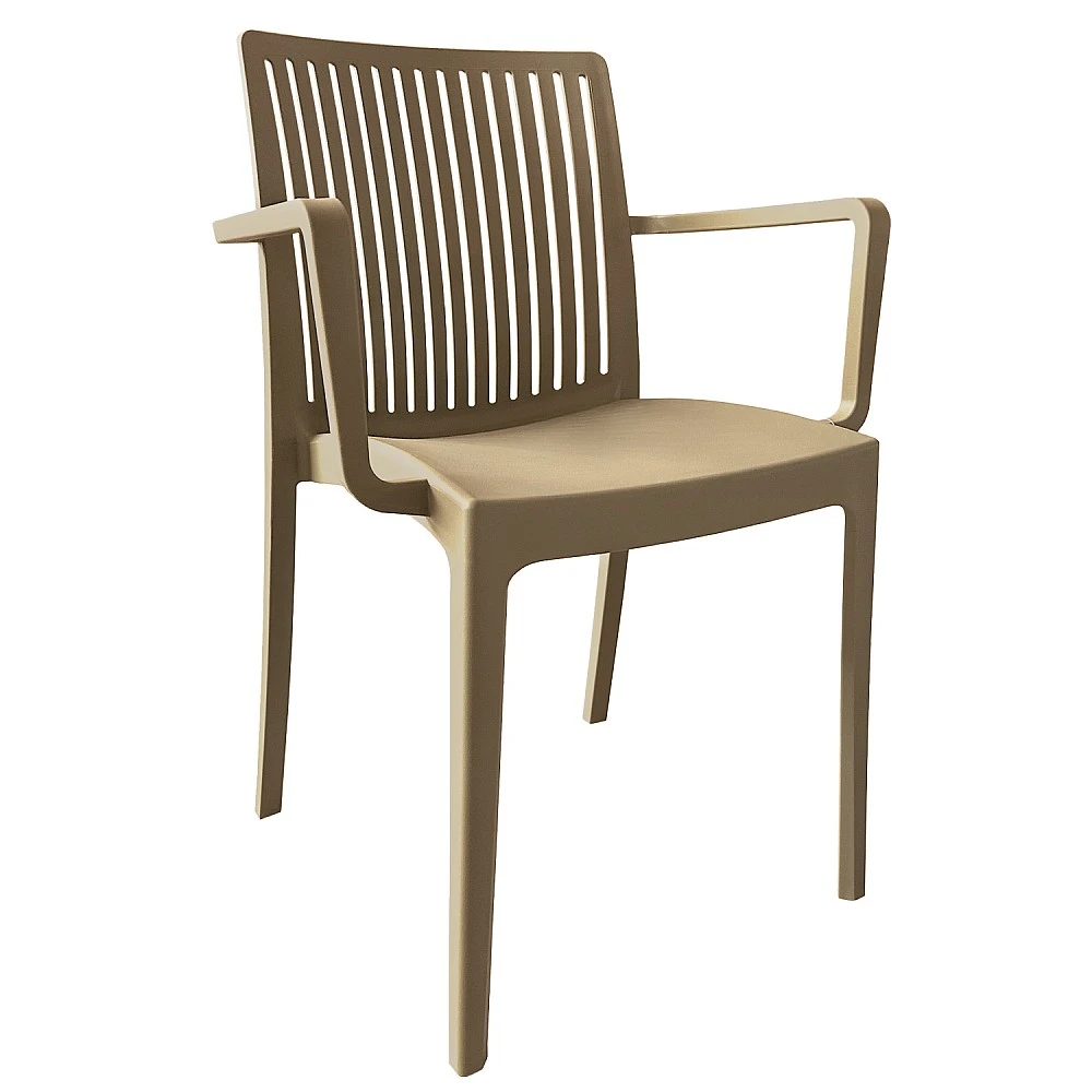ArteLibre Πολυθρόνα Κήπου ArteLibre BARTS Μπεζ PP 53x55.2x82cm - 15300026 - inde.gr