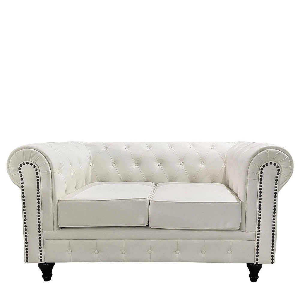 ArteLibre Καναπές Διθέσιος ArteLibre AVERY Λευκό PU 155x90x73cm - 14290075 - inde.gr