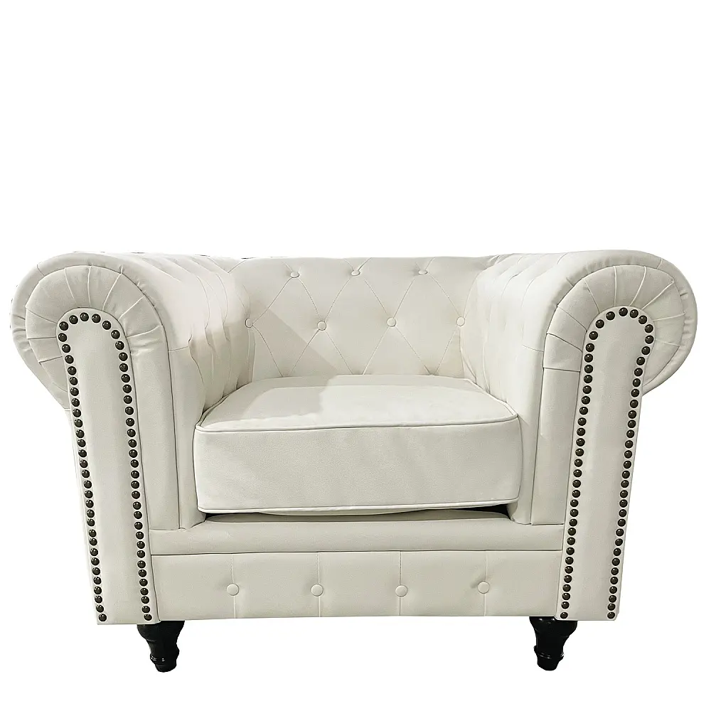 ArteLibre Πολυθρόνα ArteLibre AVERY Λευκό PU 100x90x73cm - 14290077 - inde.gr