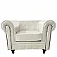 ArteLibre Πολυθρόνα ArteLibre AVERY Λευκό PU 100x90x73cm - 14290077 - inde.gr