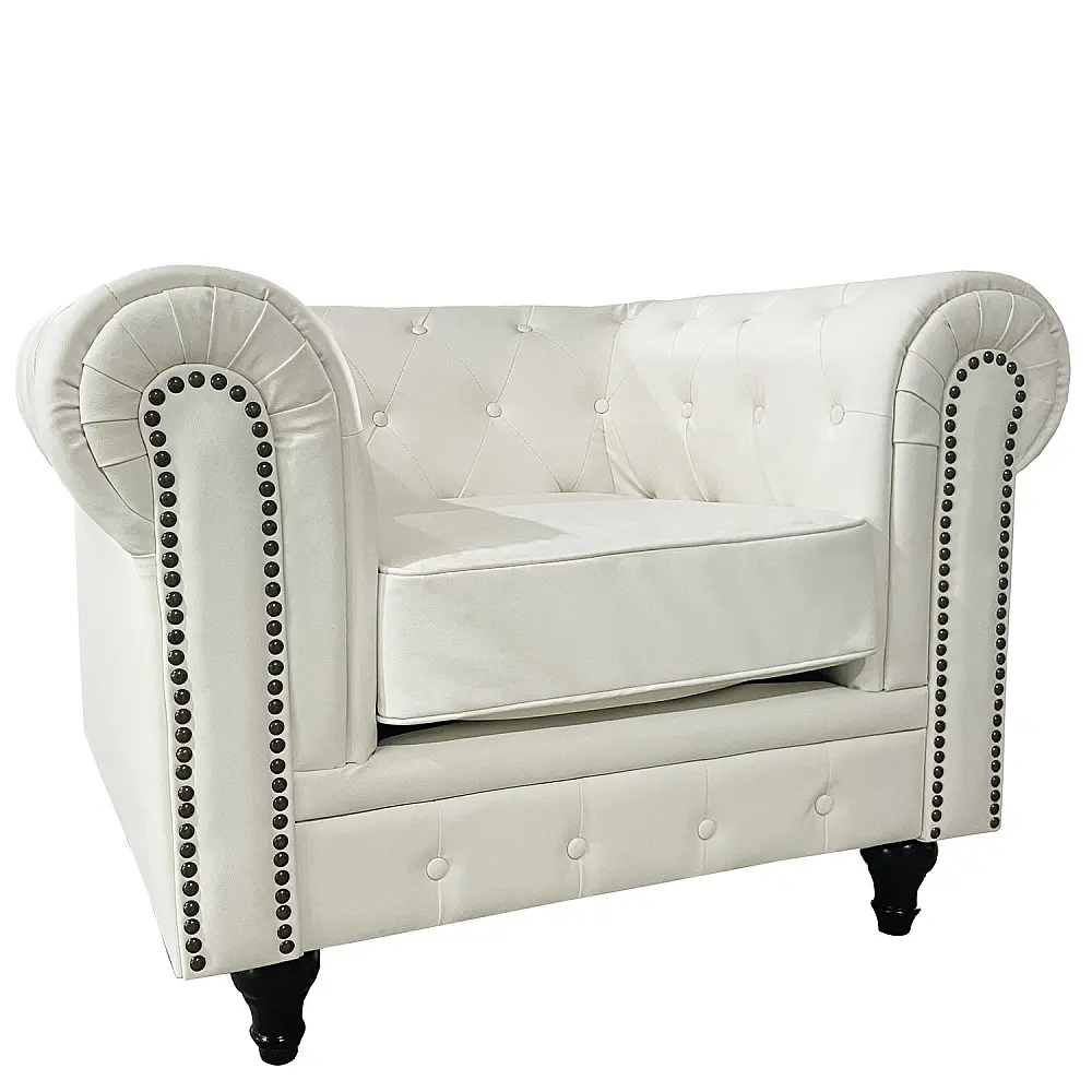 ArteLibre Πολυθρόνα ArteLibre AVERY Λευκό PU 100x90x73cm - 14290077 - inde.gr