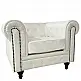 ArteLibre Πολυθρόνα ArteLibre AVERY Λευκό PU 100x90x73cm - 14290077 - inde.gr
