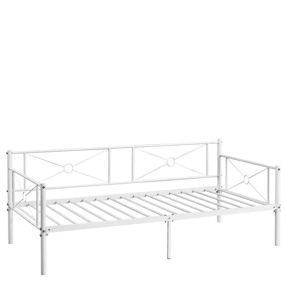 ArteLibre Καναπές Κρεβάτι ArteLibre CIMARRON Λευκό Μέταλλο Για Στρώμα 90x190cm - 14920033 - inde.gr