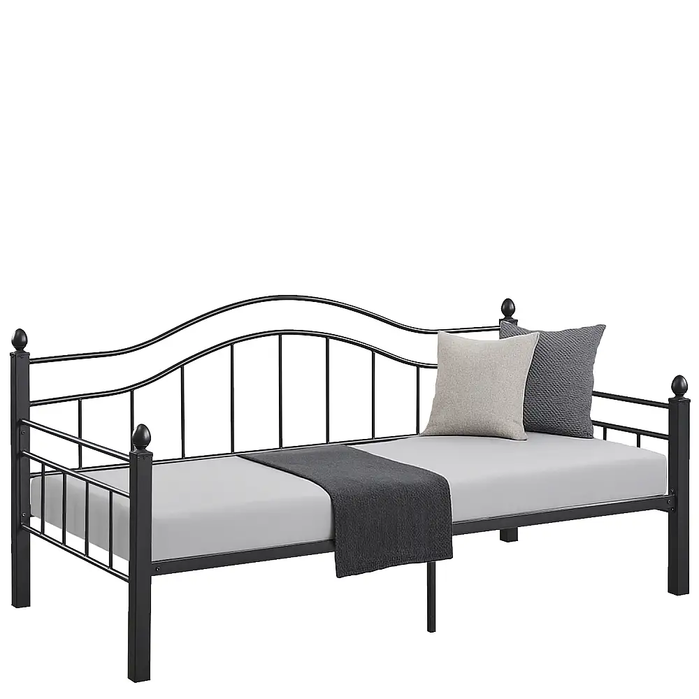 ArteLibre Καναπές Κρεβάτι ArteLibre PECOS Μαύρο Μέταλλο Για Στρώμα 90x190cm - 14920035 - inde.gr